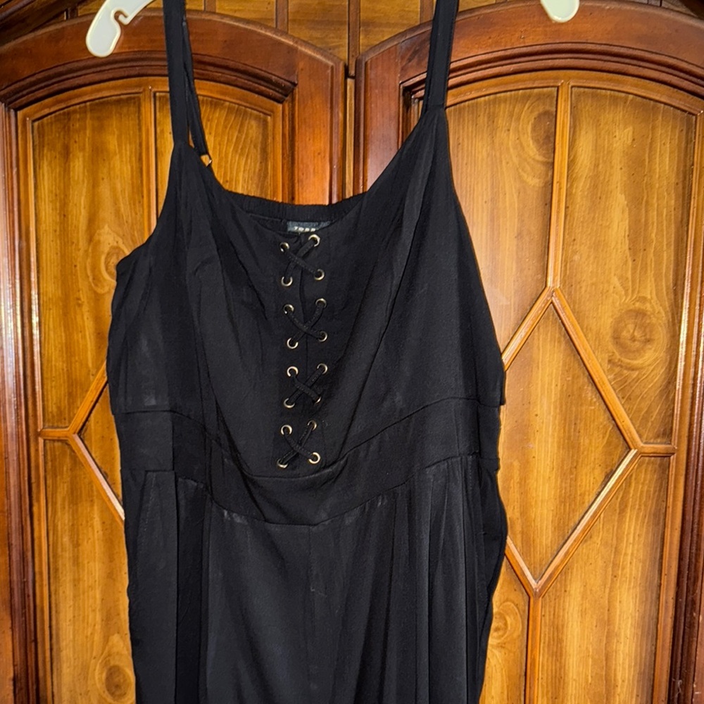 Black Lace-Up Dress